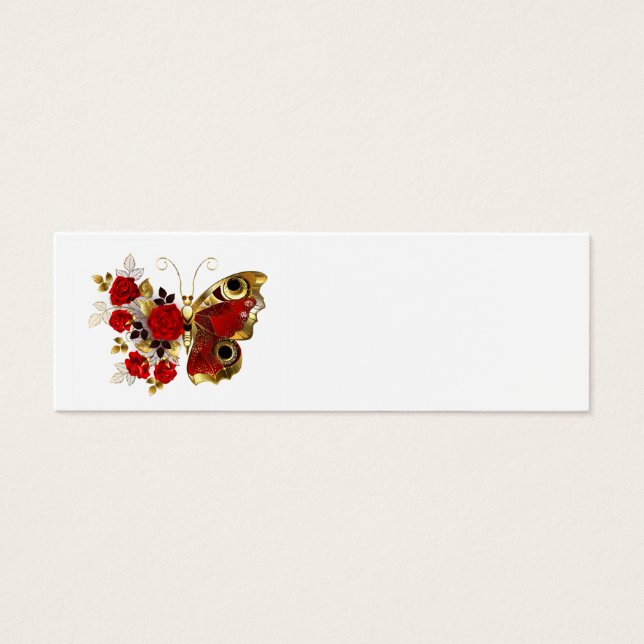 Papillon de fleurs rouges aux roses rouges (Devant)
