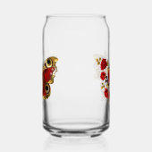 Papillon de fleurs rouges aux roses rouges (Gauche)