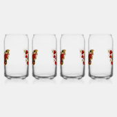 Papillon de fleurs rouges aux roses rouges (Droite)