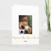 PAPILLON de Kaart van het VAKANTIE van de HOND (Achterkant)