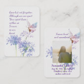 Papillon de la carte mémoire commémorative personn (Devant / Derrière)