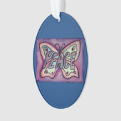 Papillon de la paix Word Art Cadeau de vacances (devant)