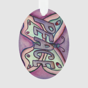 Papillon de la paix Word Art Cadeau de vacances