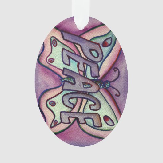 Papillon de la paix Word Art Cadeau de vacances (devant)