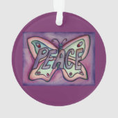 Papillon de la paix Word Art Cadeau de vacances (dos)