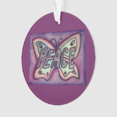 Papillon de la paix Word Art Cadeau de vacances (devant)