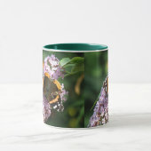 Papillon de l'amiral rouge et Bouddleia Mug (Centre)
