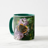 Papillon de l'amiral rouge et Bouddleia Mug (Devant gauche)