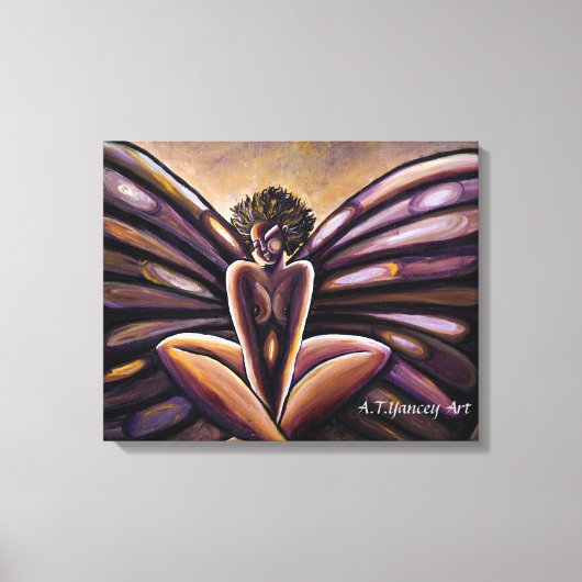 Papillon de Madame III Impression en toile étirée (Recto)