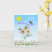 Papillon de marguerite Avoir une carte de jour Nic (Fleur jaune)