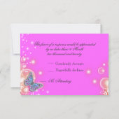 Papillon de mariage RSVP bleu violet rose (Dos)