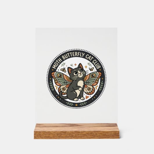 Papillon de nuit Chat POD Art Vectoriel - Papillon (Recto)