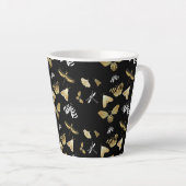 papillon de papillon de nuit motif Latte Mug (Angle droit)