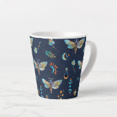 papillon de papillon de nuit motif Latte Mug (Angle droit)