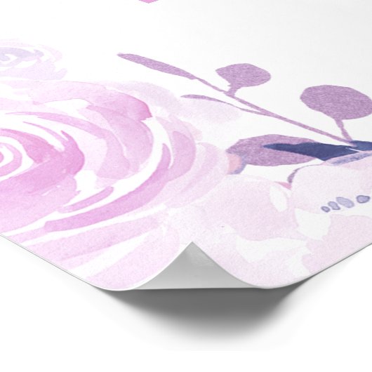 Papillon de Parties scintillant violet affiche de  (Coin)