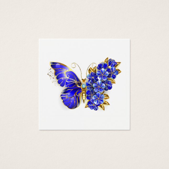 Papillon de saphir de fleur (Devant)