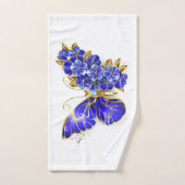 Papillon de saphir de fleur (Serviette à main)