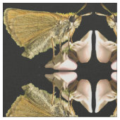 Papillon de skipper sur tissu Abstrait de fleur (Fermer)