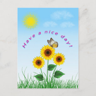 Papillon de tournesol Avoir une carte postale de N