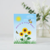 Papillon de tournesol Avoir une carte postale de N (Debout devant)