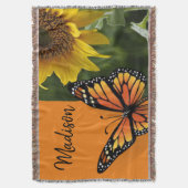 Papillon de tournesol lancer couverture (devant Vertical)