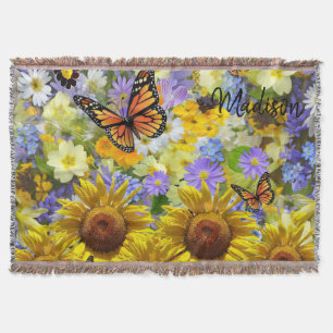 Papillon de tournesol lancer couverture
