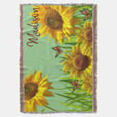Papillon de tournesol lancer couverture (devant Vertical)