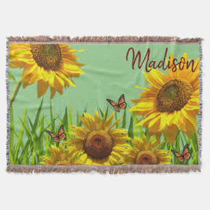 Papillon de tournesol lancer couverture