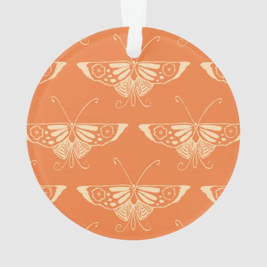 Papillon Deco stylisé - corail orange (dos)