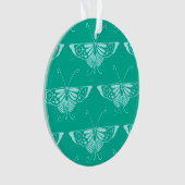 Papillon déco stylisé - turquoise et aqua (devant)