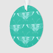 Papillon déco stylisé - turquoise et aqua (devant)