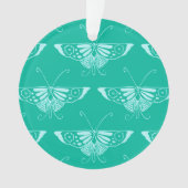 Papillon déco stylisé - turquoise et aqua (devant)