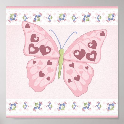 Papillon des Coeurs Filles Poster de la salle (Devant)