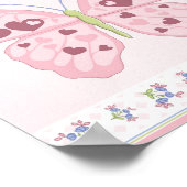 Papillon des Coeurs Filles Poster de la salle (Coin)