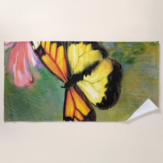 Papillon d'été du printemps - Serviette de plage (Devant)