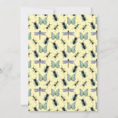 Papillon d'été motif Faire-part de mariage floral (Dos)