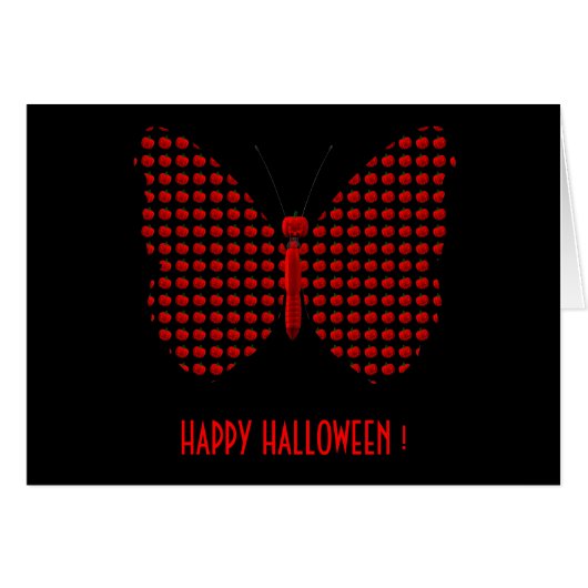Papillon d'Halloween rouge (Devant horizontal)