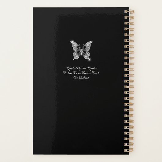 Papillon Diamants blancs, Nom de script blanc, Noi (Dos)