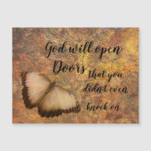 Papillon Dieu ouvre les portes Carte magnétique (Devant)