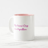 Papillon Dog Art MUG (Devant gauche)