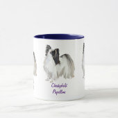Papillon Dog Art op maat Mok (Midden)