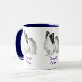 Papillon Dog Art op maat Mok (Voorkant links)