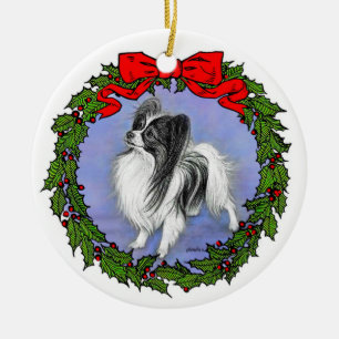 Papillon Dog Art van Glenda S. Harlan Keramisch Ornament