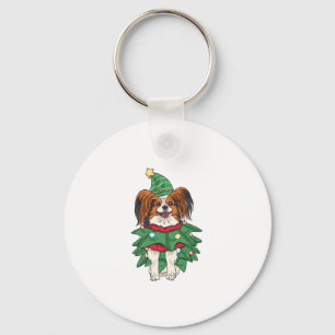 Papillon Dog Christmas Shirt Xmas Puppy Pet Papill Sleutelhanger