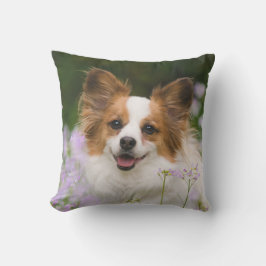 Papillon Dog Cute Romantic Portrait Foto - Buitenkussen