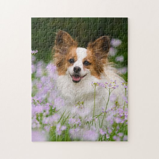 Papillon Dog Cute Romantic Portret Legpuzzel (Verticaal)