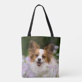 Papillon Dog Cute Romantic Potrait Foto - Draagtas (Achterkant)