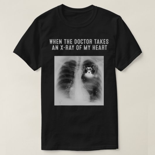 PAPILLON Dog Doctor neemt een straal van mijn hart T-shirt (Design voorkant)