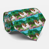 Papillon Dog in het Stropdas van de tuin (Opgerold)