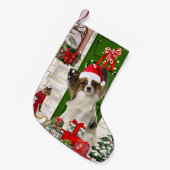 Papillon Dog Kerstmis Kleine Kerstsok (Voorkant (Hangend))